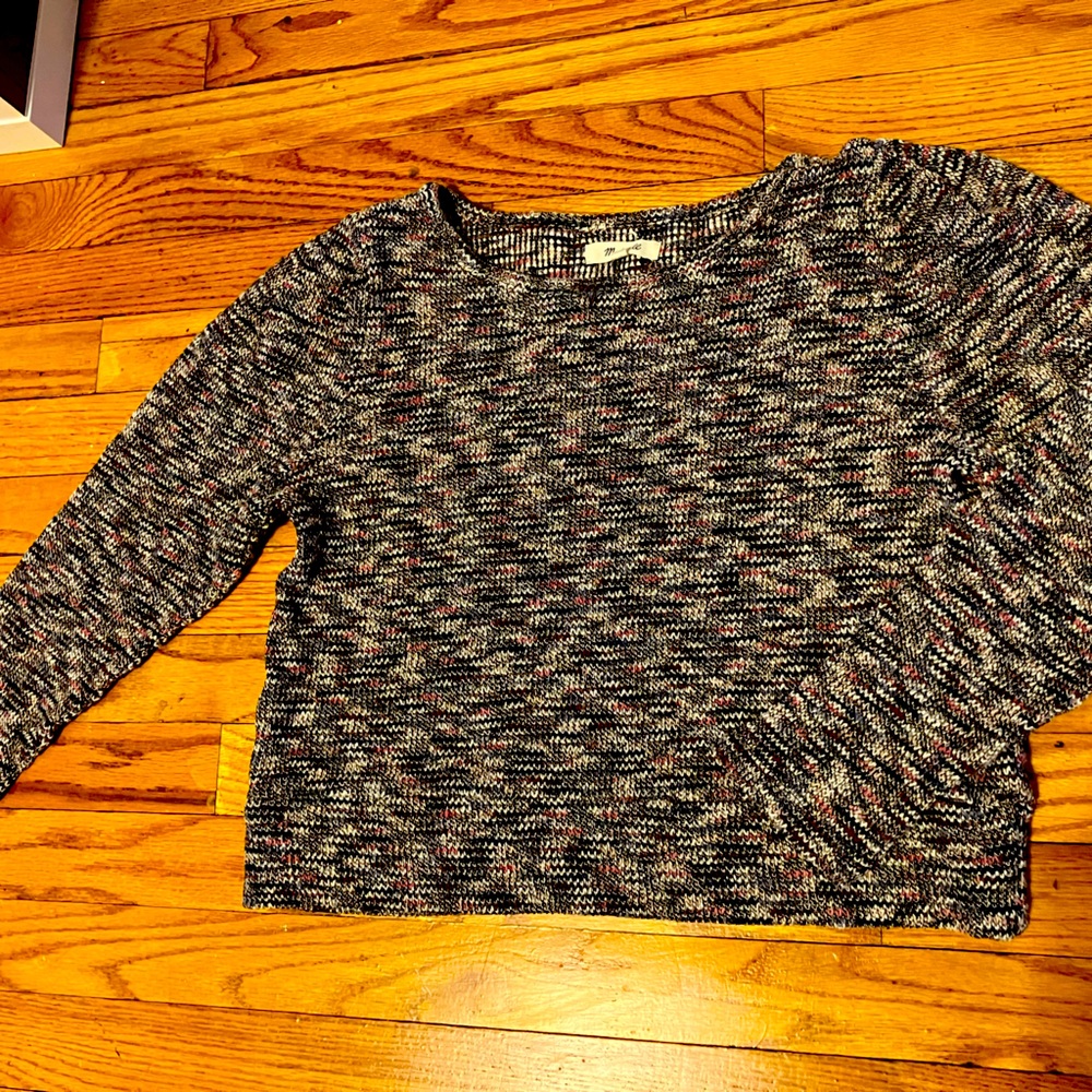 Madewell pink/grey cotton sweater